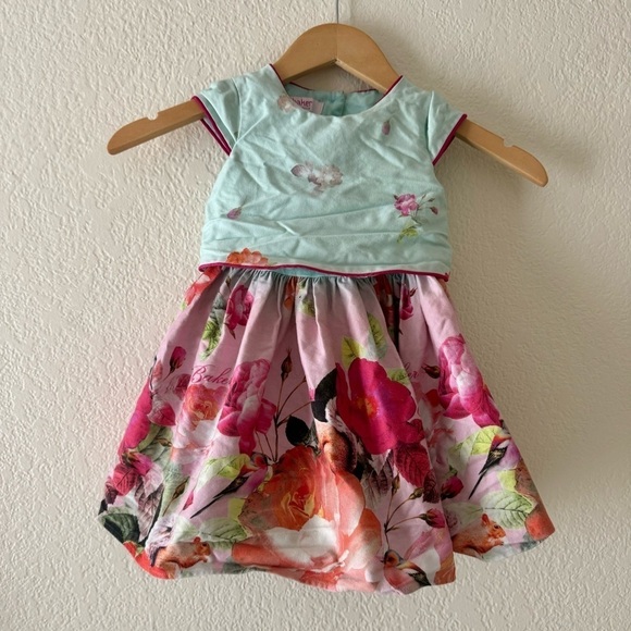 Ted Baker Girls Floral Dress size: 18-24 Months - Picture 2 of 5